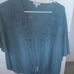 Tie front blouse
